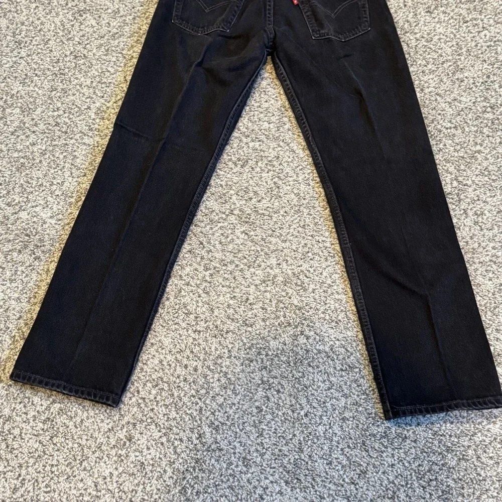 Levis 501 Jeans Mens 30x30 Black Button Fly Straight Leg Denim Mexico Y2K VTG